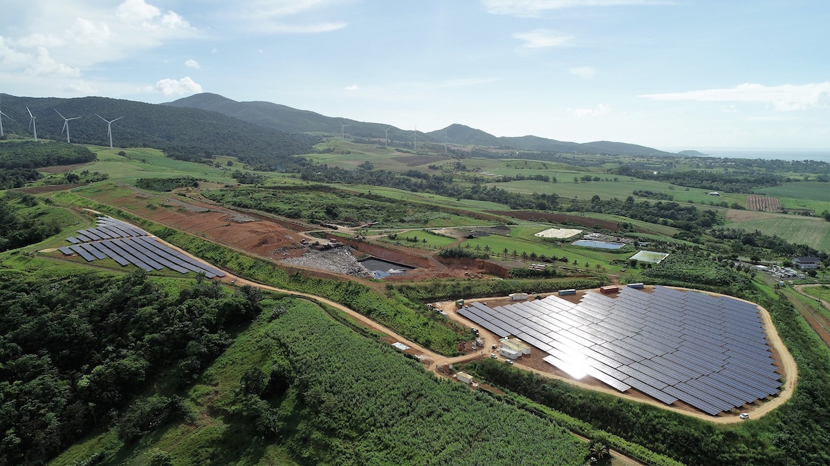 Parc photovoltaïque solaire sainte rose guadeloupe albioma