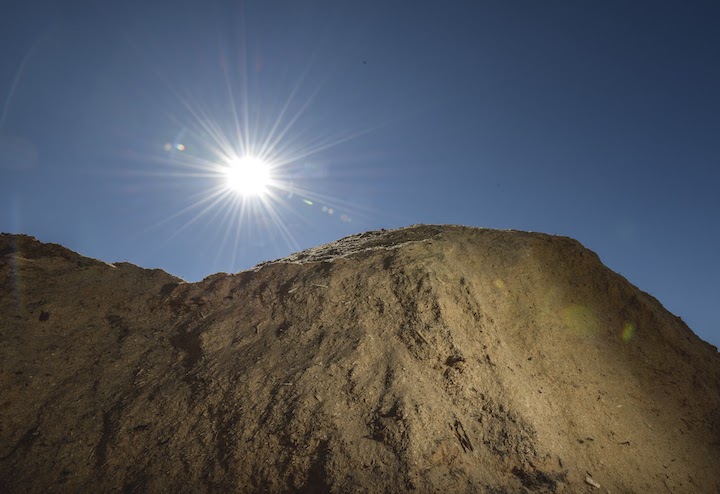 Monticule de bagasse au Brésil